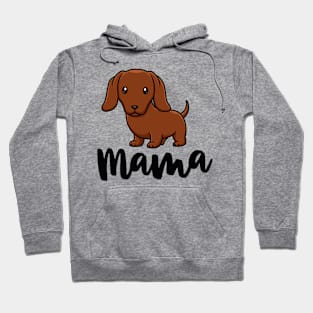 Red Dachshund Mama Shirt Doxie Mom Dog Lover Hoodie